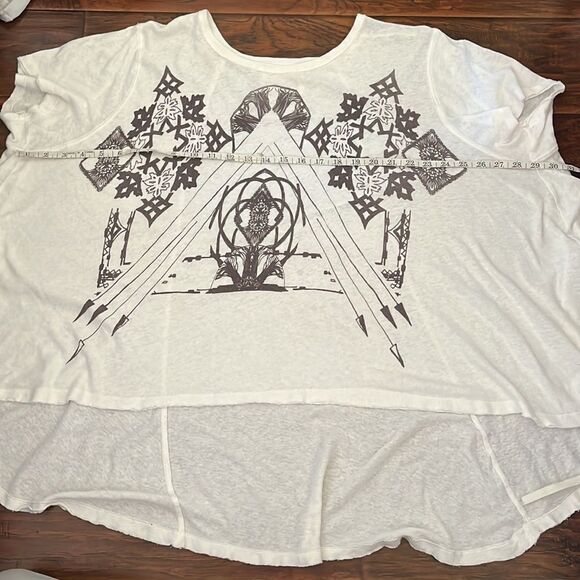 We The Free White Sheer Print Top - Picture 5 of 9